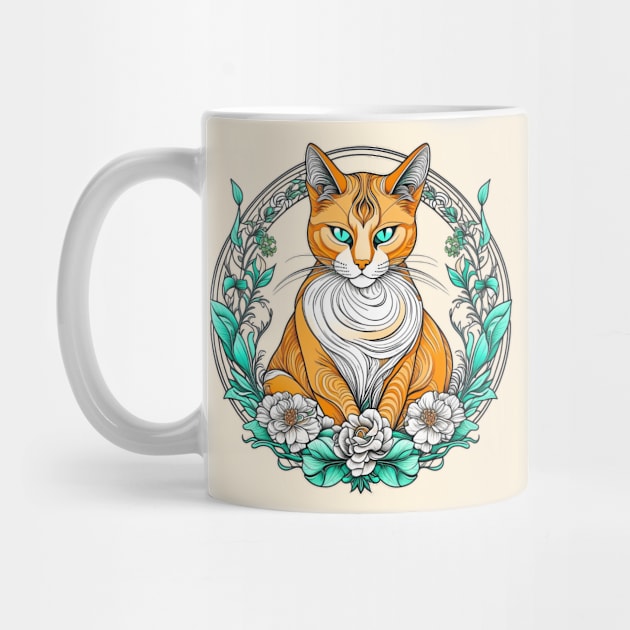 Glamourous Art Nouveau Kitty by VioletGrant